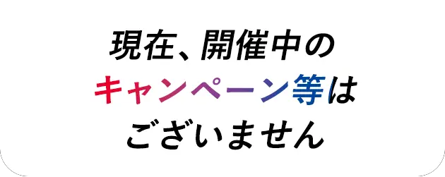 現在開催中のキャンペーン等はございません